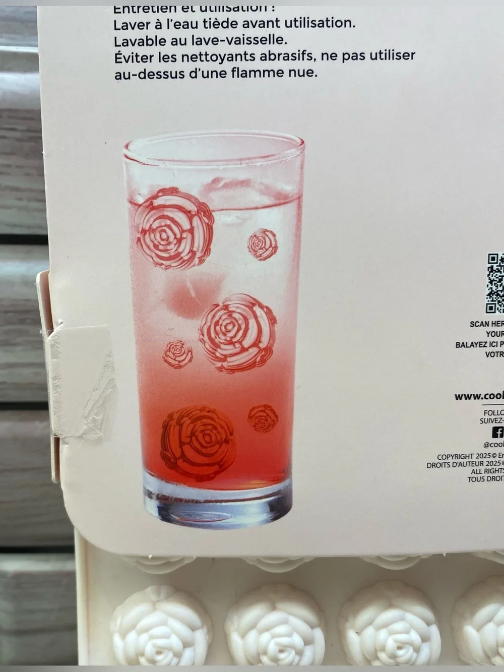 CWC ❤️Beautiful Roses shaped 4PC Ice Trays  mold BPA Free DIY NWT